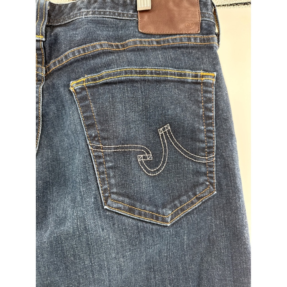 AG Adriano Goldschmied Jeans Mens 33x32 Dark Wash Straight Leg Denim Made in USA - Picture 4 of 9